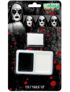 Czarno-biała paleta do makijażu Halloween