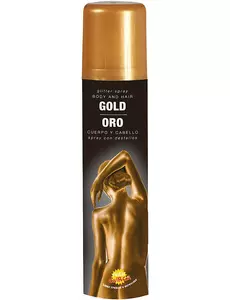 Złoty brokat do ciała w sprayu 75 ml