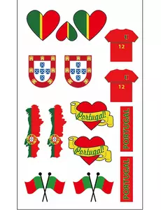 Tymczasowe tatuaże kibica Portugalii