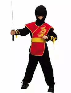 Kostium tunika ninja dla chłopca, Rozmiar: 7-9 lat (120-130 cm)
