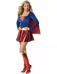 Kostium seksowna Supergirl™ damski, Rozmiar: X-Small