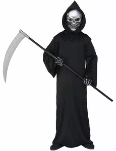Kostium Ponurego Żniwiarza dla dzieci na Halloween, Rozmiar: 8-10 lat (140 cm)