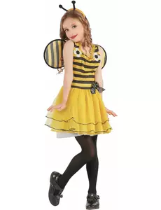 Kostium kwiatowego trzmiela dla dziewczynki, Rozmiar: 4-6 lat (110-120 cm)