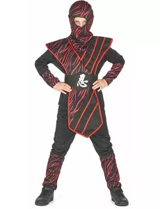Kostium czerwony płowy ninja dla chłopca, Rozmiar: 4-6 lat (110-120 cm)