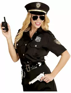 Kostium policjantka czarny damski, Rozmiar: X-Large