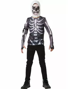 Koszulka i kominiarka Youth Fortnite™ Skull Trooper, Rozmiar: 11-13 lat (142-164 cm)