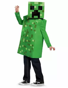 Kostium Creeper Minecraft™ Deluxe dla dzieci, Rozmiar: 7-8 lat (124 - 136 cm)