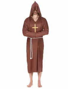 Męski kostium mnicha w kolorze jasnobrązowym plus size, Rozmiar: XXX-Large (160-190cm)