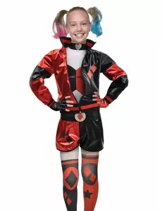 Kostium Harley Quinn dla dziewczynek, Rozmiar: 8-10 lat