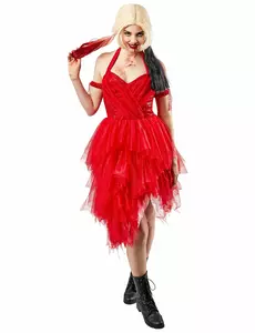 Damska czerwona sukienka Harley Quinn™ - Suicide Squad 2™, Rozmiar: Medium