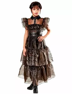 Kostium Wednesday Addams™ dla dzieci w sukni balowej, Rozmiar: 14-16 lat (158 to 170 cm)