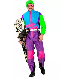 Fluorescencyjny kostium snowboardzisty dla dorosłych plus size, Rozmiar: X-Large