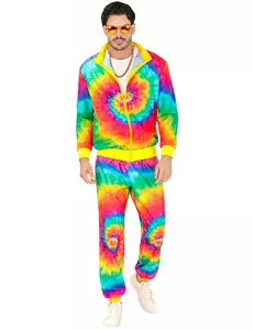 Neonowy dres Tie and Dye dla dorosłych w dużym rozmiarze, Rozmiar: X-Large
