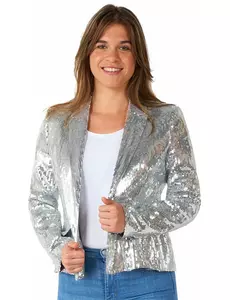 Marynarka Suitmeister™ ze srebrnymi cekinami dla kobiet, Rozmiar: Medium (EU 40-42)
