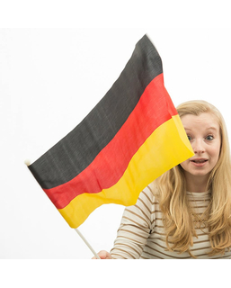 Flaga Niemiec z Masztem (46 x 30 cm)