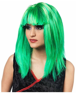 Długa peruka Kolor Zielony