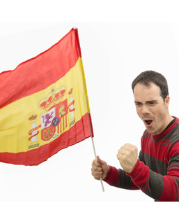 Hiszpańska Flaga na Kiju 60 x 90 cm