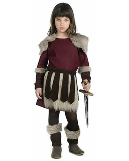 Kostium dla Dzieci Średniowieczna Wojowniczka Kobieta Wiking