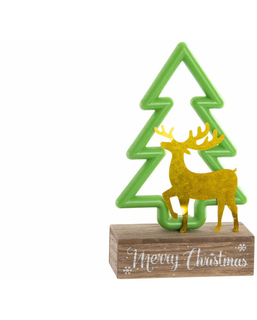 ozdoby świąteczne DKD Home Decor Kolor Zielony LED Drzewo (12.5 x 6 x 20 cm)