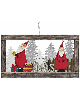 ozdoby świąteczne DKD Home Decor Drewno Sznurek (36 x 1.5 x 20 cm)