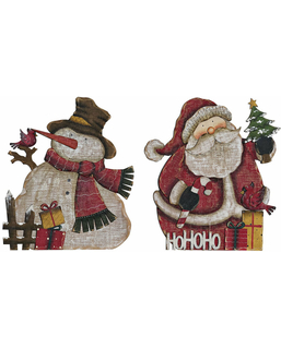 ozdoby świąteczne DKD Home Decor Drewno (2 pcs) (37 x 11.5 x 39.5 cm)