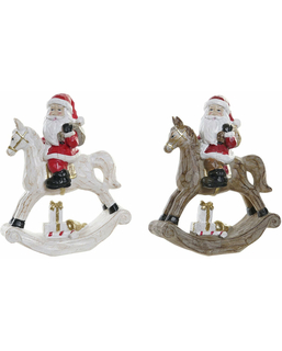 ozdoby świąteczne DKD Home Decor Żywica Koń (2 pcs) (13.5 x 6 x 17 cm)