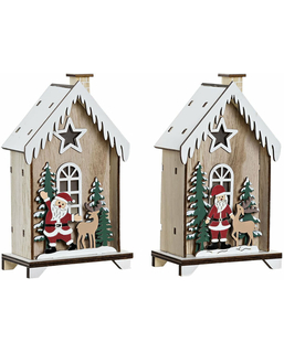 ozdoby świąteczne DKD Home Decor Drewno (2 pcs) (9.5 x 5.5 x 15.5 cm)