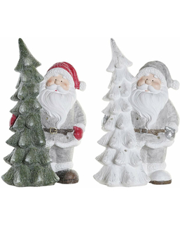 ozdoby świąteczne DKD Home Decor Żywica Święty Mikołaj (2 pcs) (25.5 x 20 x 44.5 cm)