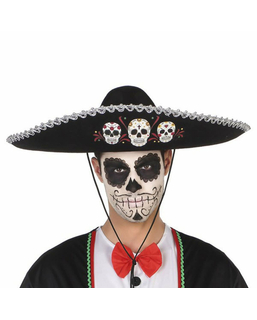 Kapelusz Halloween Meksykanin Czarny