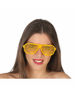 Okulary Disco Fiesta W paski Żółty