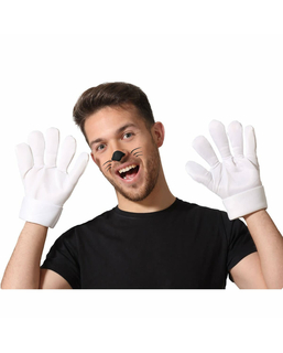 Rękawiczki Myszka Biały