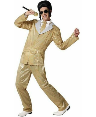 Kostium dla Dorosłych Elvis Złoty