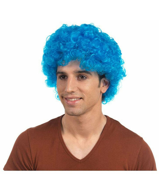 Peruka z kręconymi włosami Niebieski
