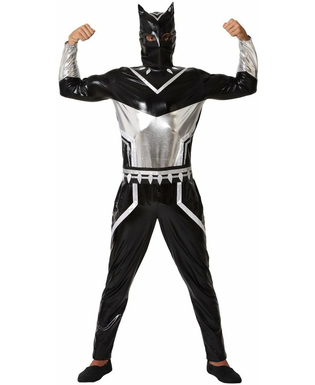 Kostium dla Dorosłych Black Panther Superbohater Czarny
