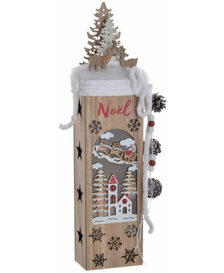 ozdoby świąteczne DKD Home Decor Święty Mikołaj LED Naturalny