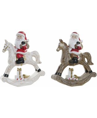 ozdoby świąteczne DKD Home Decor Żywica Koń (2 pcs) (13.5 x 6 x 17 cm)