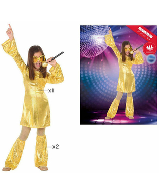 Kostium dla Dzieci Disco Złoty (3 pcs)