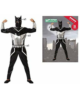 Kostium dla Dorosłych Black Panther Superbohater Czarny