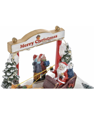 ozdoby świąteczne DKD Home Decor Żywica Święty Mikołaj (17.5 x 12.5 x 17 cm)