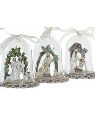 ozdoby świąteczne DKD Home Decor Narodziny/Betlejem (3 pcs) (8 x 8 x 8.5 cm)