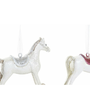 ozdoby świąteczne DKD Home Decor Żywica Koń (3 pcs) (8 x 3 x 8.5 cm)