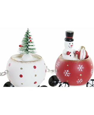 ozdoby świąteczne DKD Home Decor Drewno Święty Mikołaj (2 pcs) (26 x 4 x 10 cm)