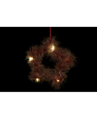ozdoby świąteczne DKD Home Decor gwiazda Pióro (sprężyna) (17 x 2 x 17 cm) (2 pcs)