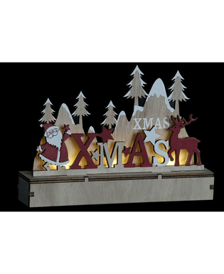 ozdoby świąteczne DKD Home Decor Drewno MDF (2 pcs) (22.5 x 5 x 17 cm)