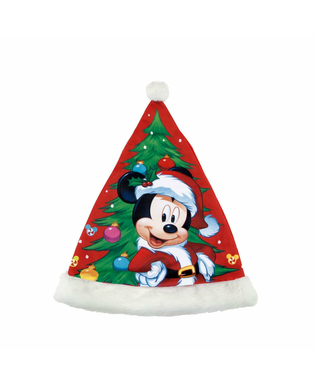 Czapka Świętego Mikołaja Mickey Mouse Happy smiles Dziecięcy 37 cm