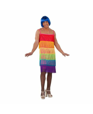 Kostium dla Dorosłych My Other Me Rainbow  Sukienka Z frędzlami Rozmiar 54