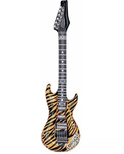 Dorosła pomarańczowa nadmuchiwana gitara rockowa