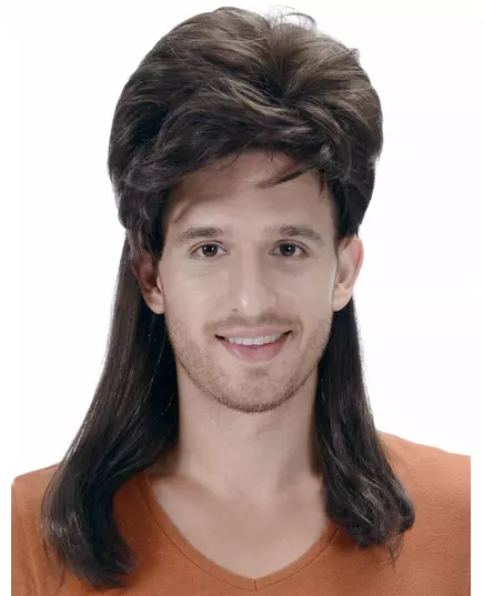 Peruka męska czarna Mullet