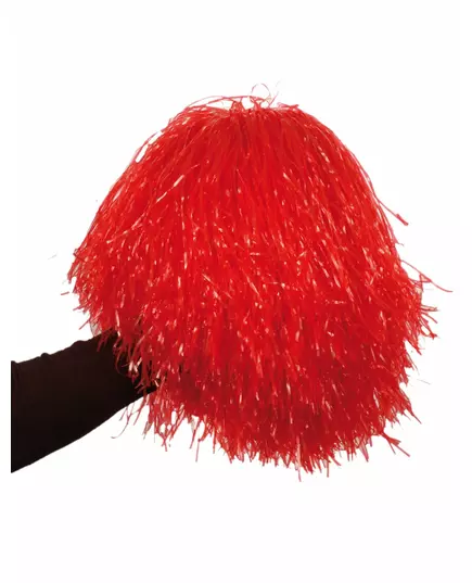 Czerwony metaliczny pompon