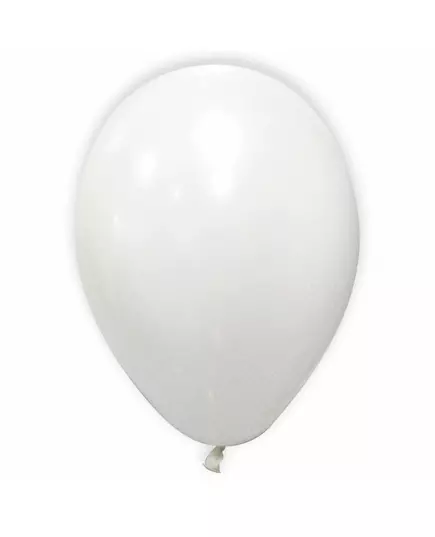 12 białych metalicznych balonów 28 cm